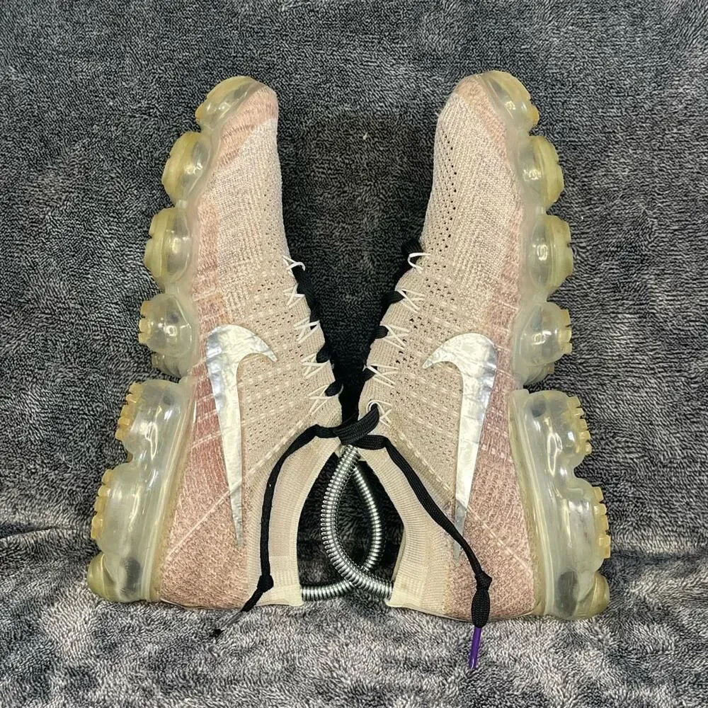 Nike Air VaporMax Flyknit String Oatmeal Beige Women’s Size 9 Running Shoes 8495